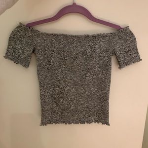 2 off the shoulder crop tops